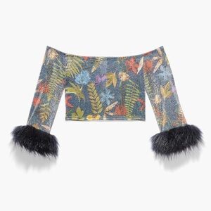 Savage X Fenty Trophy Wife Crop Sleep Top Island Print XL